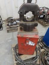 100 Ton Hydraulic Press Head, with hose (Leaks at Pipe Fitting) (CO)