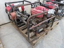 BLACK & BLUE 10,000 PSI Double Acting Hydraulic Pump, Honda gas, with wired remote control (Not