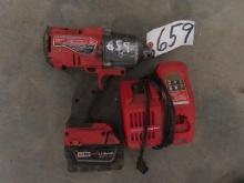 MILWAUKEE 3/4" Cordless Impact Wrench, with battery and charger (CO)