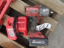 MILWAUKEE 1/2" Cordless Impact Wrench, with battery and charger (CO)
