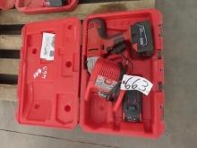 MILWAUKEE 1/2" Cordless Impact Wrench, with (2) batteries and charger (CO)