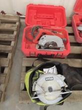 MILWAUKEE and RYOBI 7-1/4" Circular Saws (CO)