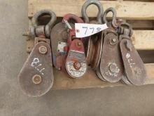 (5) 4-1/2" and (1) 3" Snatch Blocks (CO)