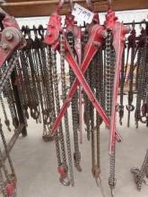 (4) COFFING 3 Ton Chain Hoists (CO)