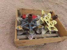 (3) Collapsible Capstan Reels, (1) with rope (CO)