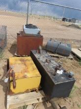 (3) Hydraulic Tanks, (1) Fuel Tank, and Hydraulic Cooler (CO)