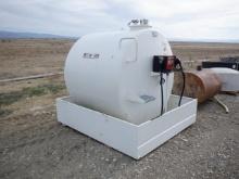 2002 AM-TANK 1,300 Gallon Fuel Tank, with PIUSI 110 volt electric pump and enclosure (Sales Tax)