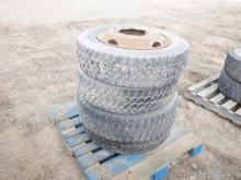 (4) 225/70R19.5 Tires, with rims (Sales Tax) (WY)