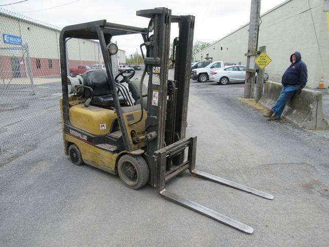CATERPILLAR Model GC15K, 2,000 lb. Solid Tired Forklift, s/n AT81D00114, powered by LP gas engine