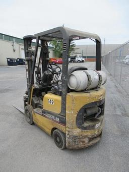 CATERPILLAR Model GC15K, 2,000 lb. Solid Tired Forklift, s/n AT81D00114, powered by LP gas engine