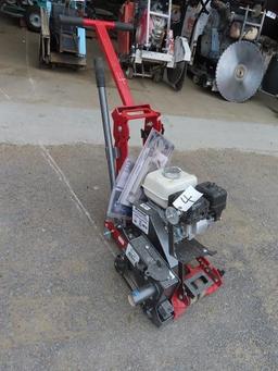 GORILLA Model GCT-8 Soft-Cut Walk Behind Concrete Saw, s/n 080724162619, powered by Honda GX200 gas