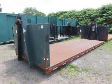 21' Hook Lift Steel Flatbed Body, with stake pockets, 62" hook height