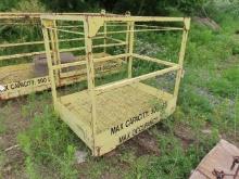 4'3" x 3' Man/Material Basket, 500 lb capacity, with fork pockets