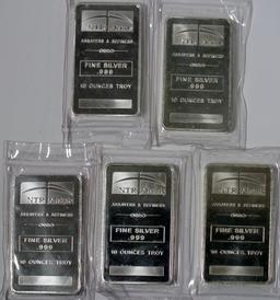 10 troy ounce silver bars The beautifully made 10 oz NTR Metals silver bar displays the NTR Metals l