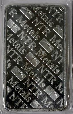 10 troy ounce silver bars The beautifully made 10 oz NTR Metals silver bar displays the NTR Metals l
