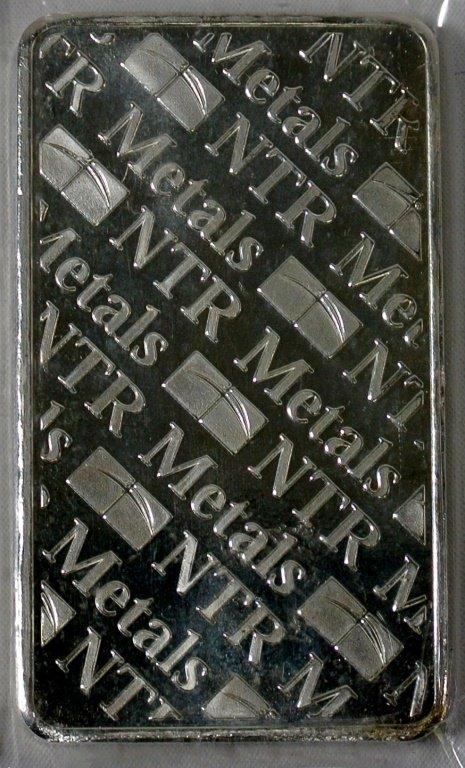 10 troy ounce silver bars The beautifully made 10 oz NTR Metals silver bar displays the NTR Metals l