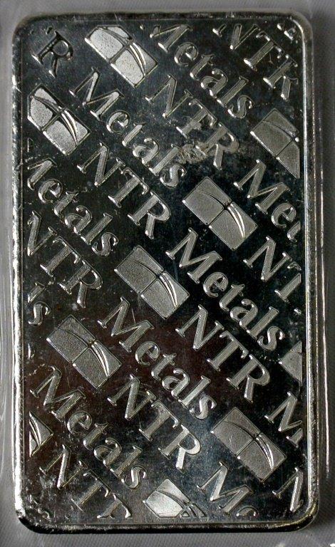 10 troy ounce silver bars The beautifully made 10 oz NTR Metals silver bar displays the NTR Metals l