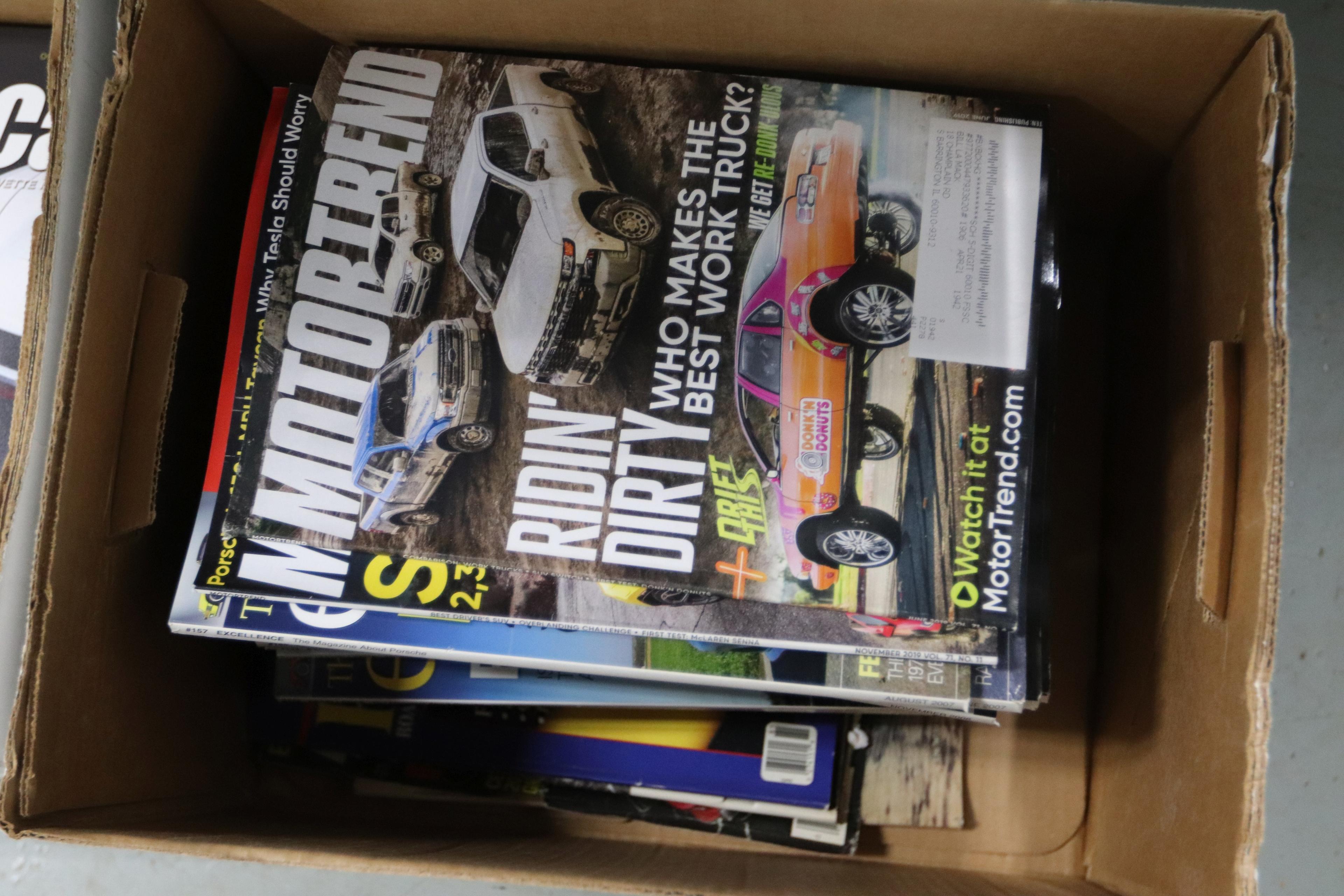 One box of Excellence automotive magazines