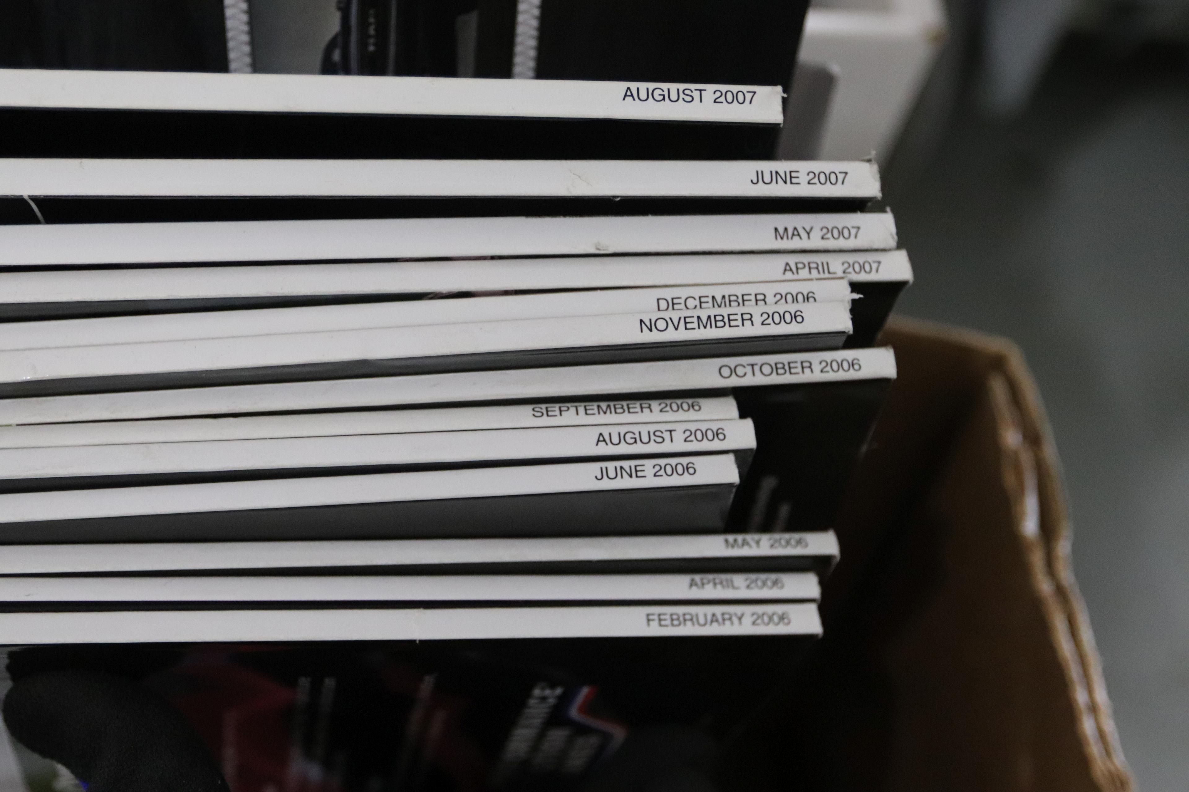 One box of Excellence automotive magazines