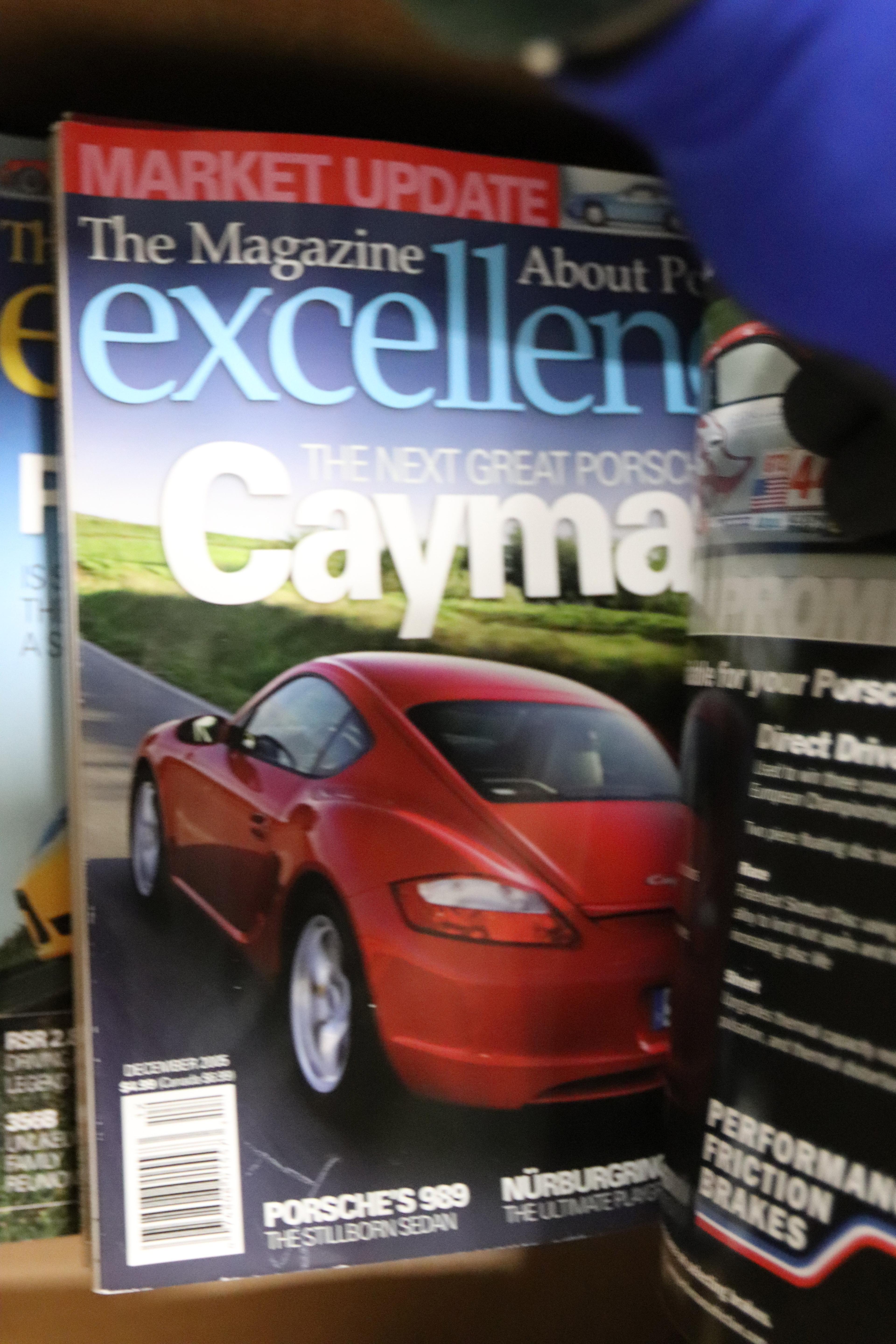 One box of Excellence automotive magazines