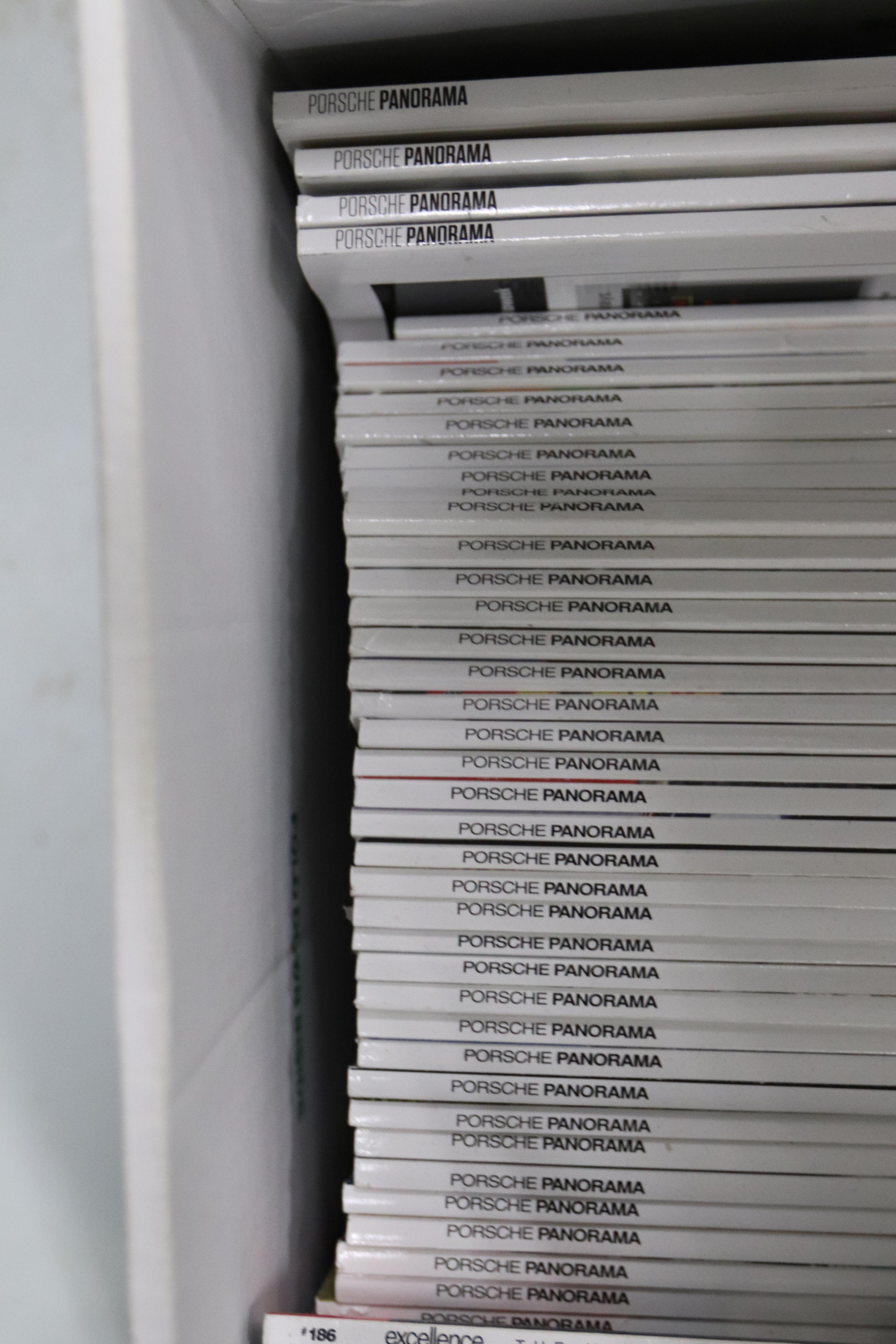 One box of Porsche Panorama and Excellence automotive magazines