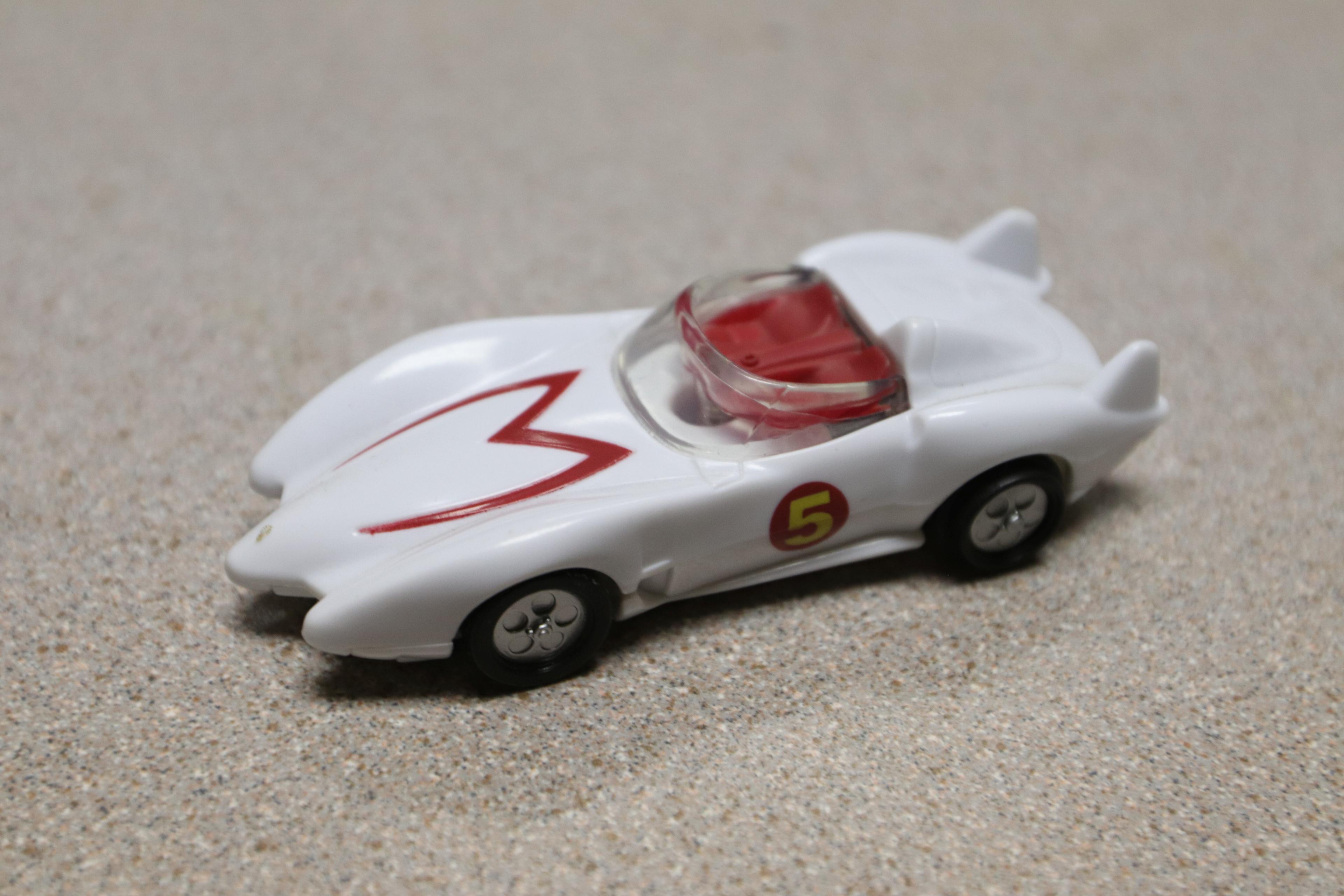Speed Racer McDonald's toy and Brunn 1:43 scale diecast model car