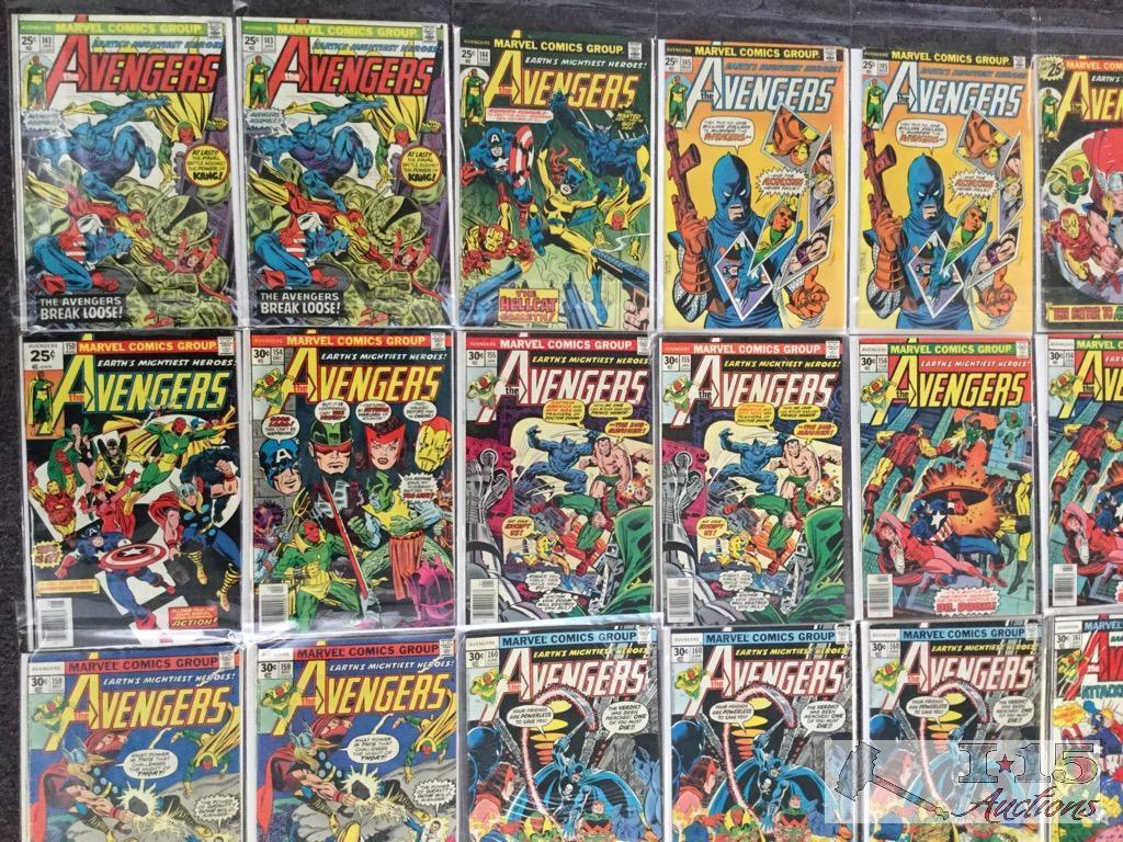 Marvel... 51 Copies The Avengers Issue No. 143 - No. 188 Not Consecutive