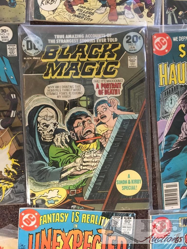 34 Man hunter, Dingbats, Dr. Fate, Assassin, Outsiders, Starman, Black Magic, ect