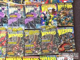 Approx. 66 Assorted Wizard comic book magazines