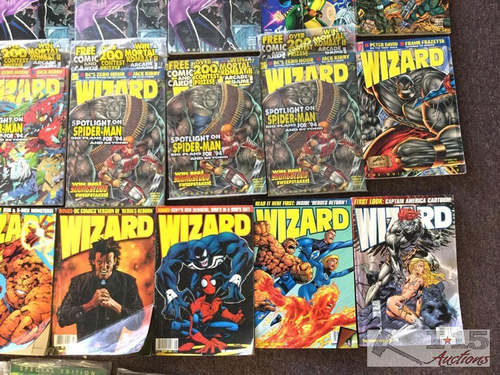 Approx. 66 Assorted Wizard comic book magazines