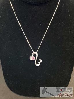 2 Sterling Silver Necklaces Marked 925