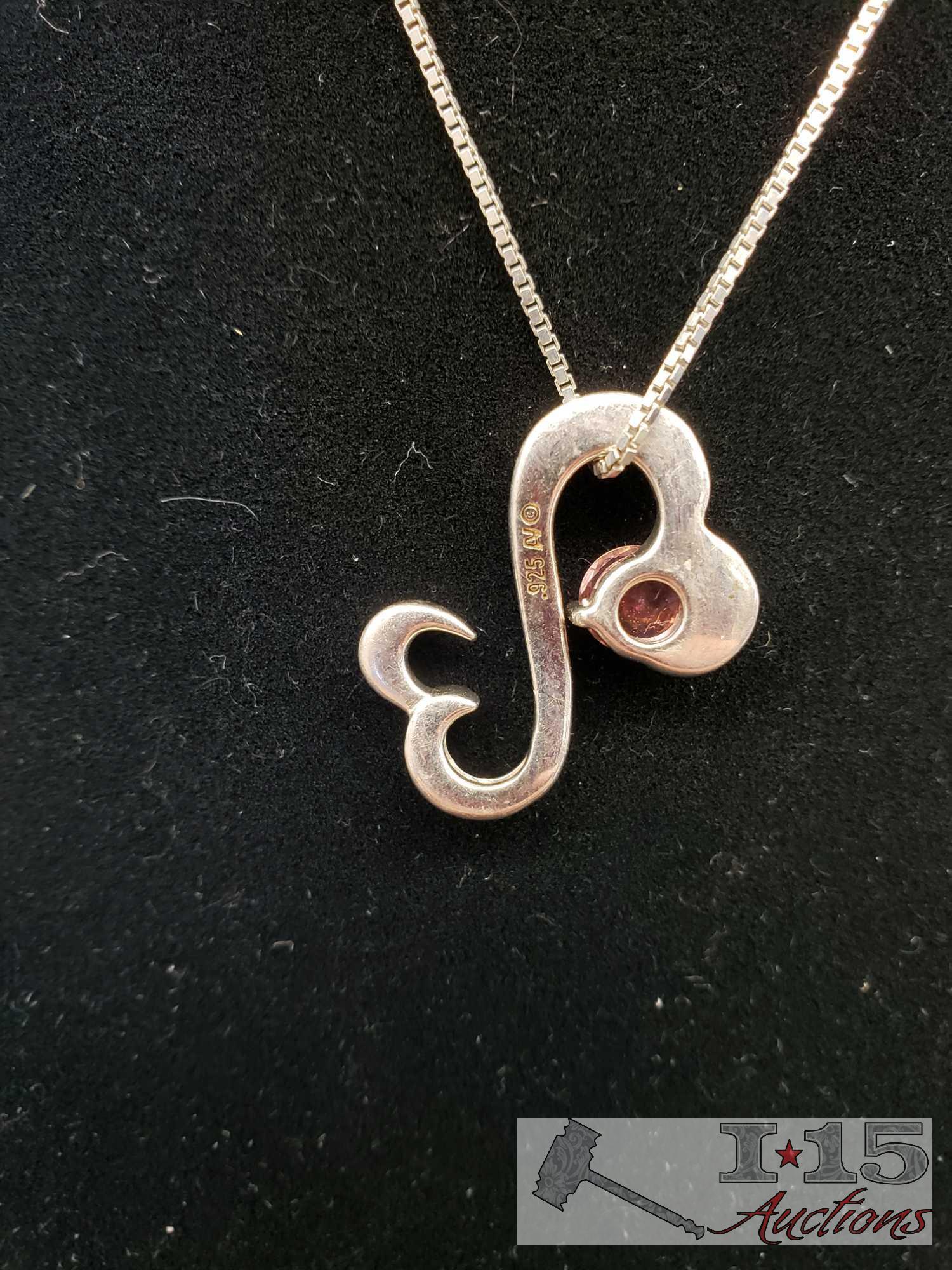 2 Sterling Silver Necklaces Marked 925