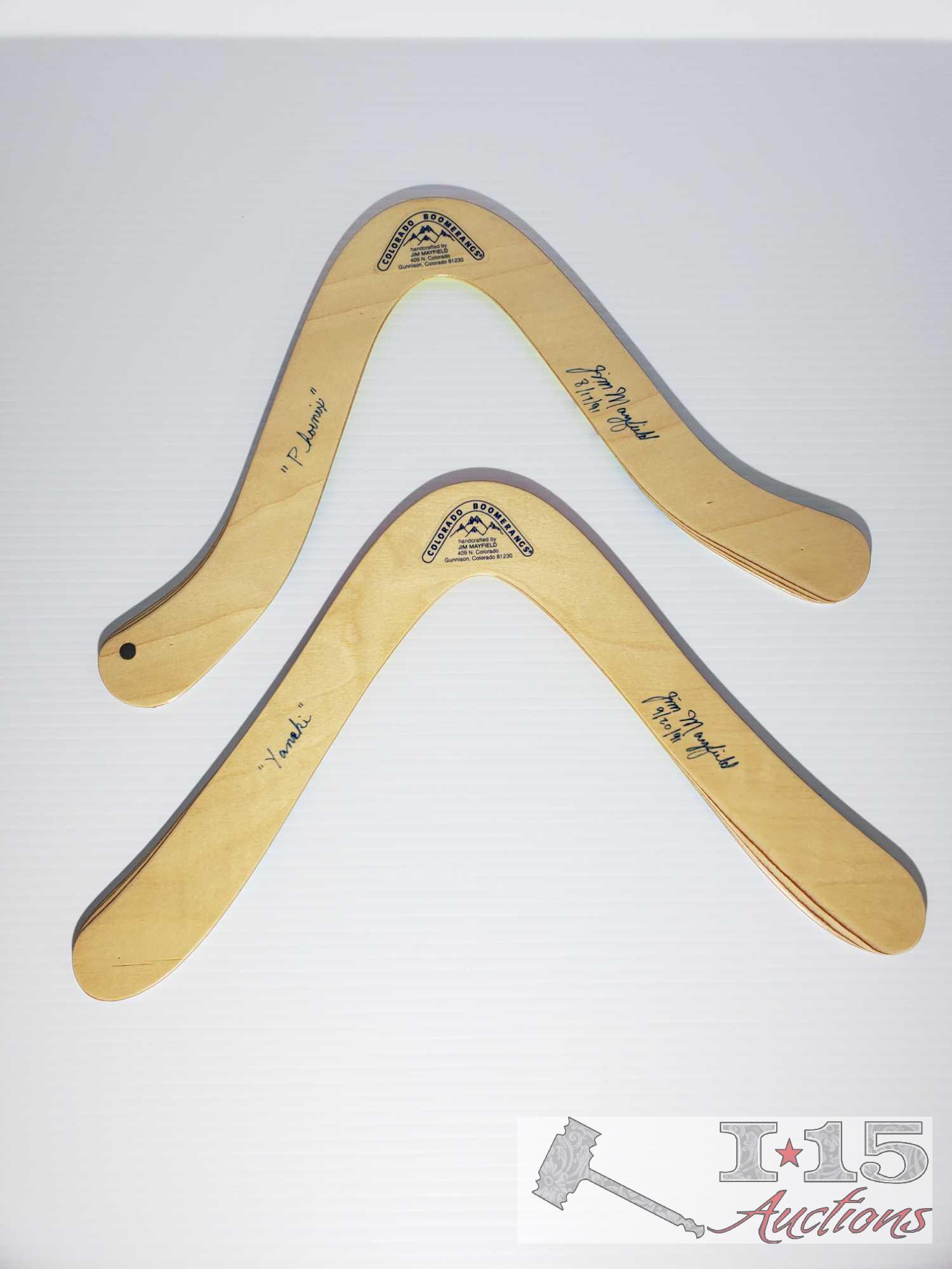 5 Colorado Boomerangs Handcrafted by Jim Mayfield