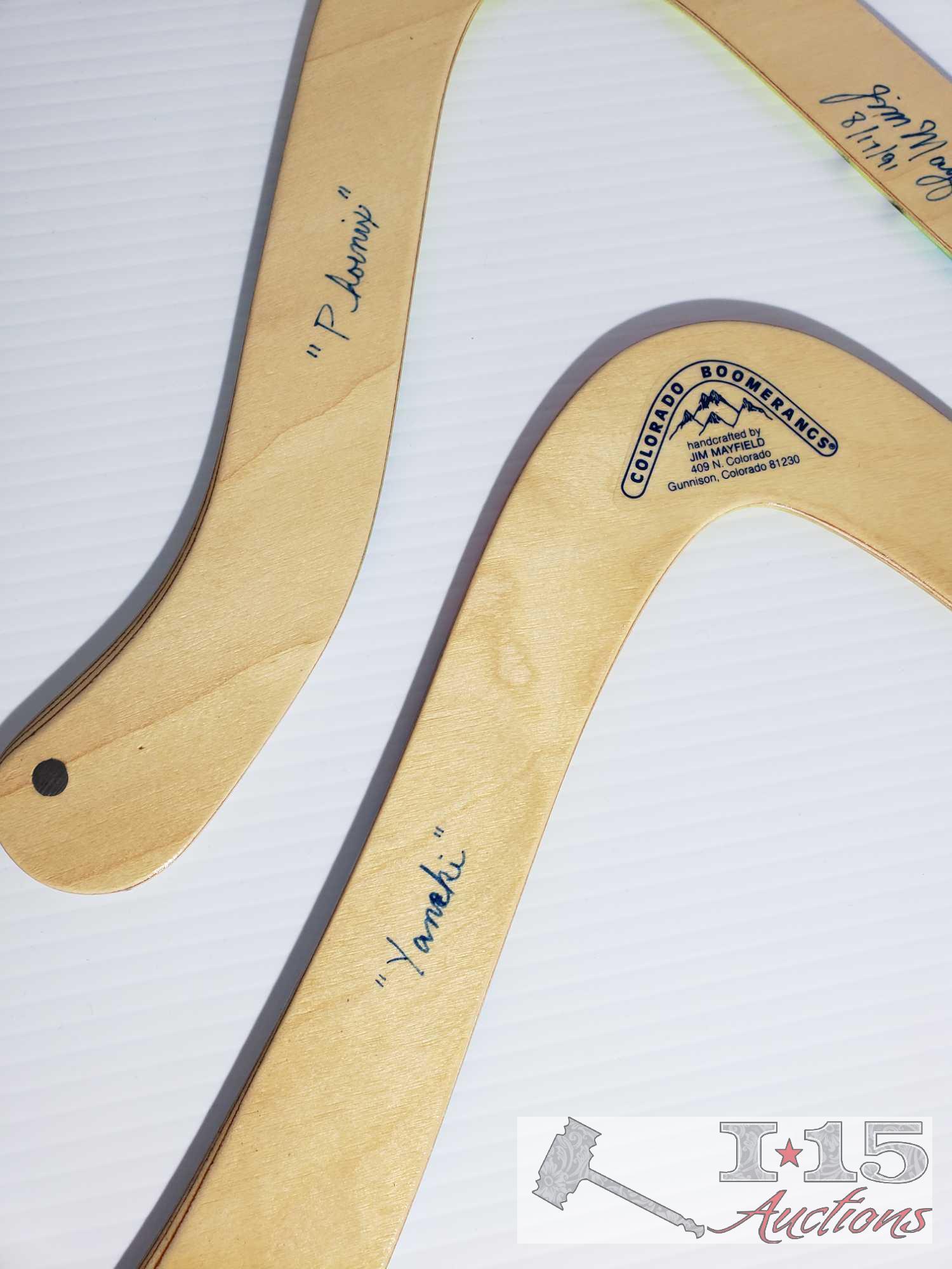 5 Colorado Boomerangs Handcrafted by Jim Mayfield