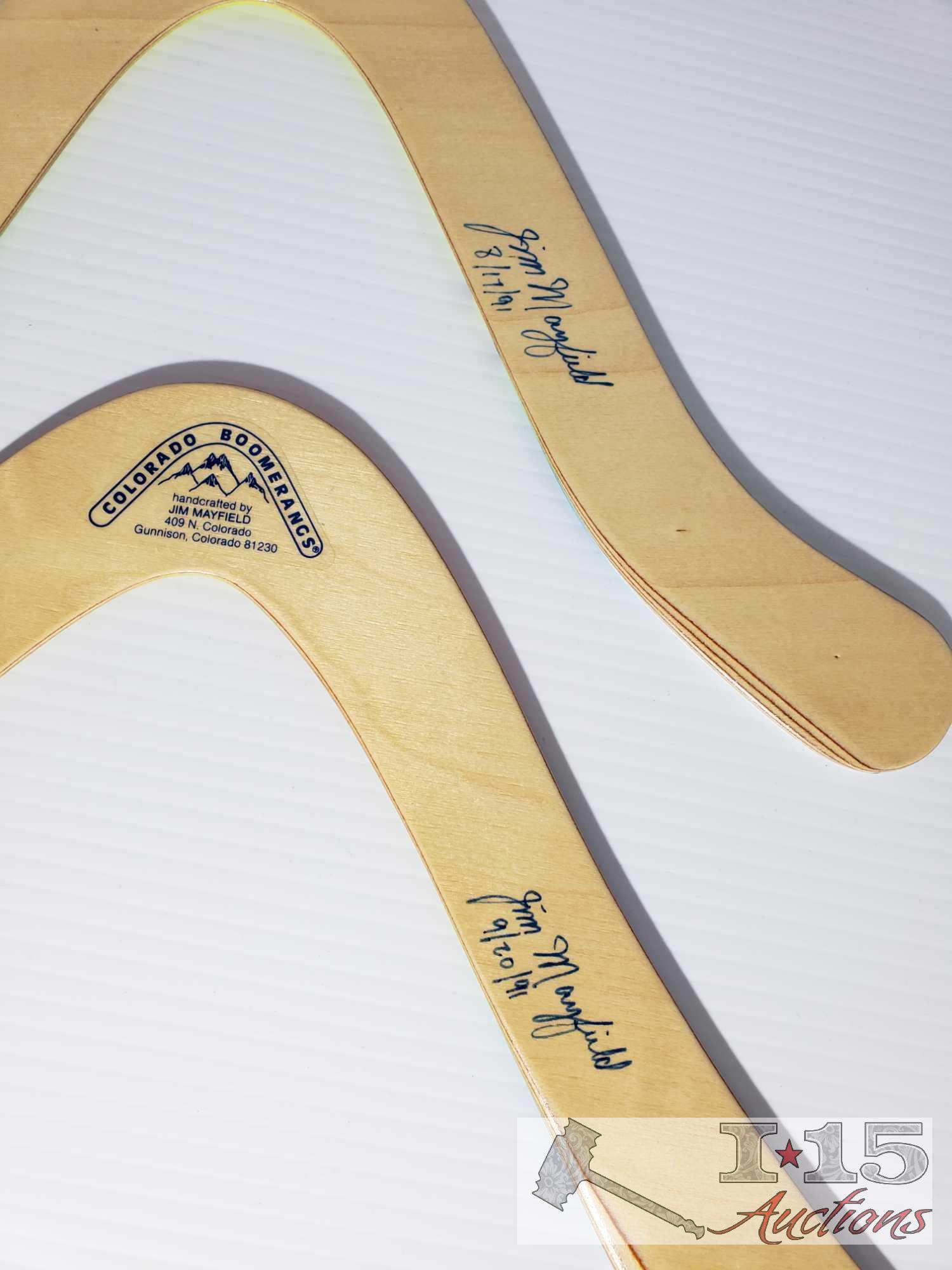 5 Colorado Boomerangs Handcrafted by Jim Mayfield