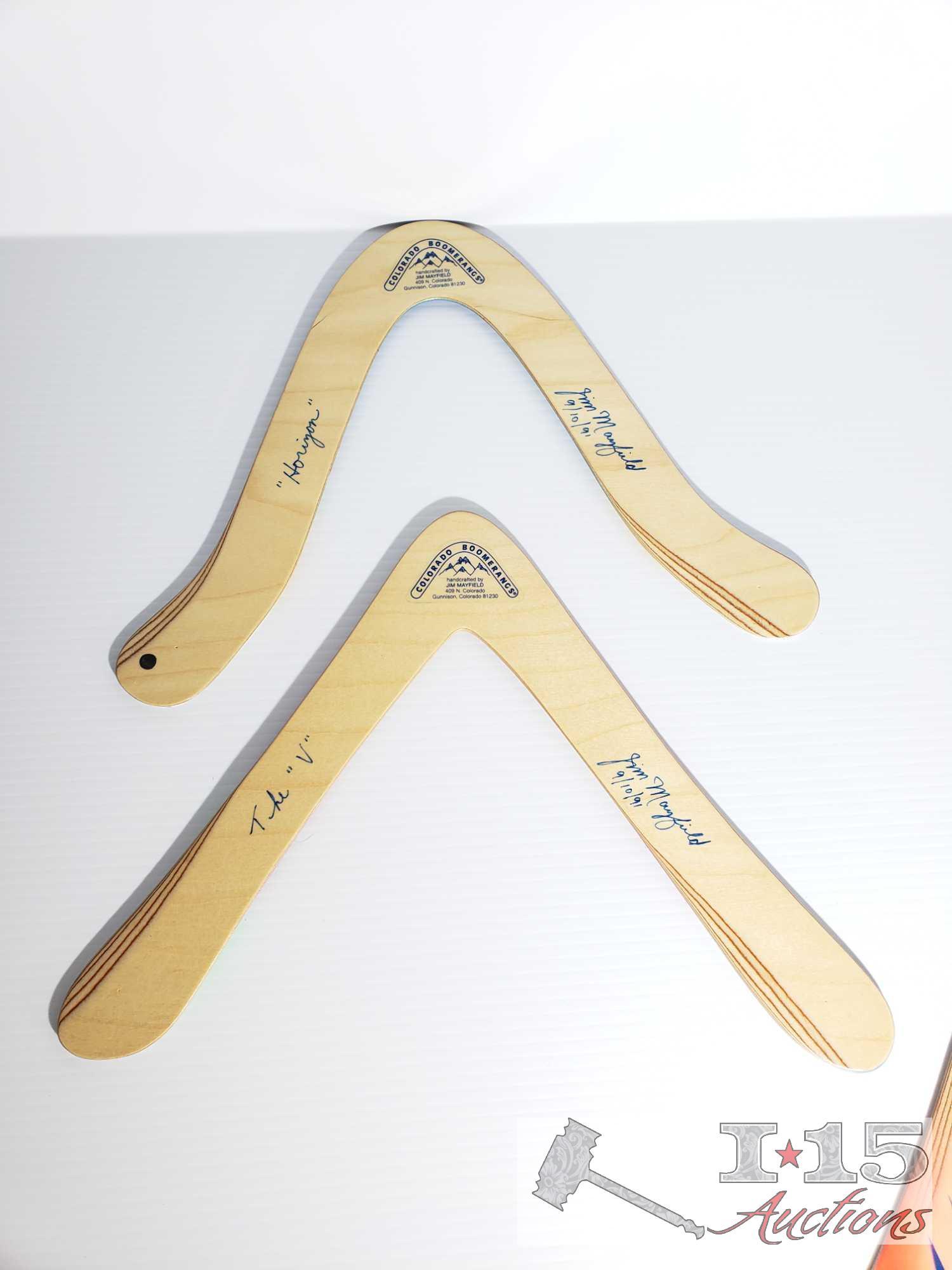 5 Colorado Boomerangs Handcrafted by Jim Mayfield
