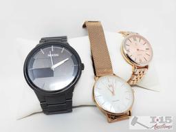 3 Watches Including Nixon and MVMNT