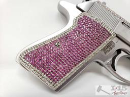 Carl Walther 9mm Gun Encrusted in 900 Diamonds and Rubies! Ca Transfer Available! Watch Video