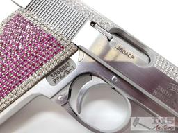 Carl Walther 9mm Gun Encrusted in 900 Diamonds and Rubies! Ca Transfer Available! Watch Video
