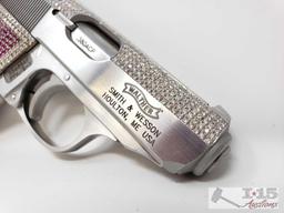 Carl Walther 9mm Gun Encrusted in 900 Diamonds and Rubies! Ca Transfer Available! Watch Video