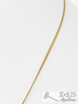 14k Gold Name Necklace with Diamond, 4.9g