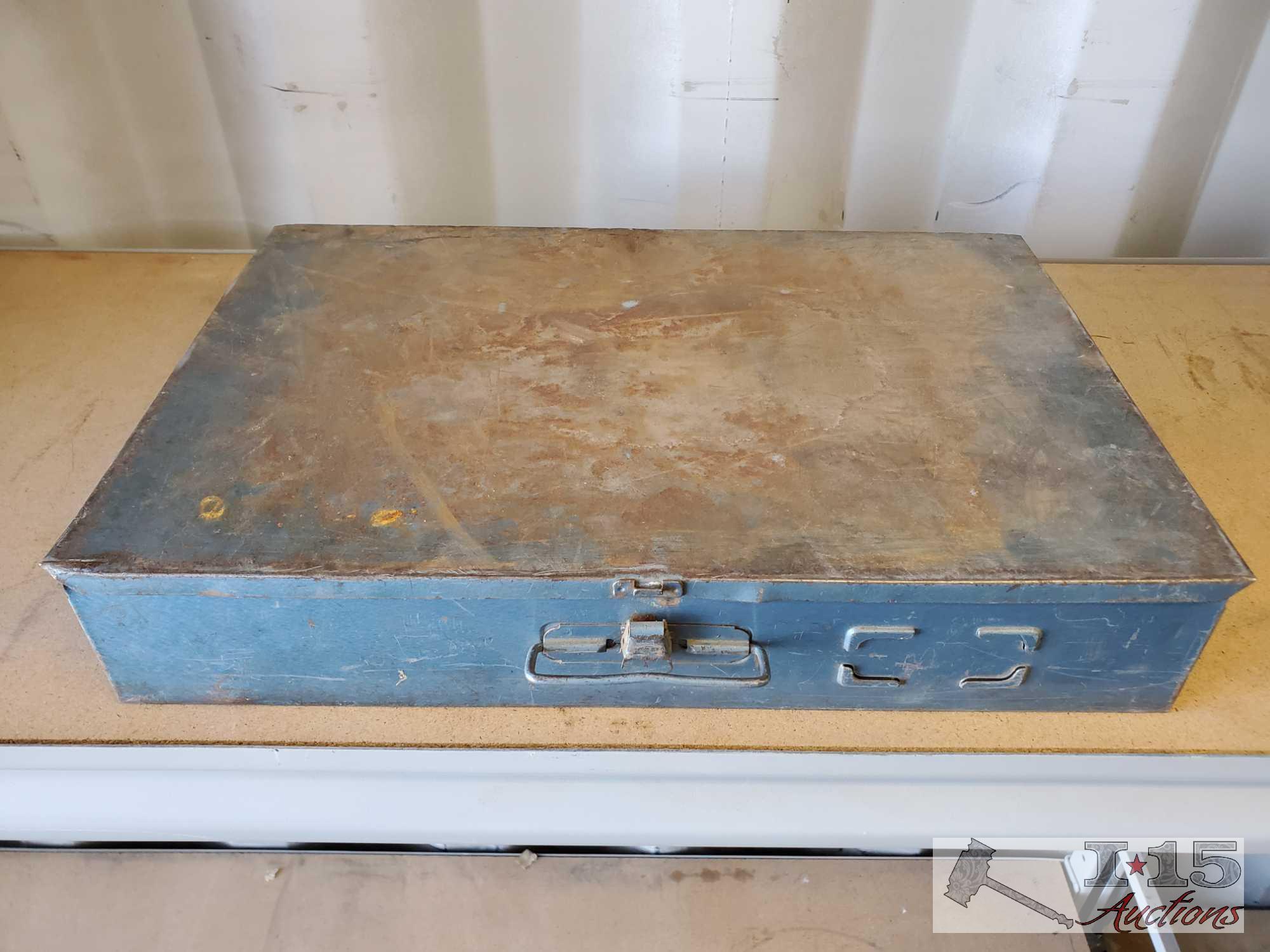 Three Tool Box Organizer, Metal Hard Case w/ Organizer, Various boxes and bags of Hardware