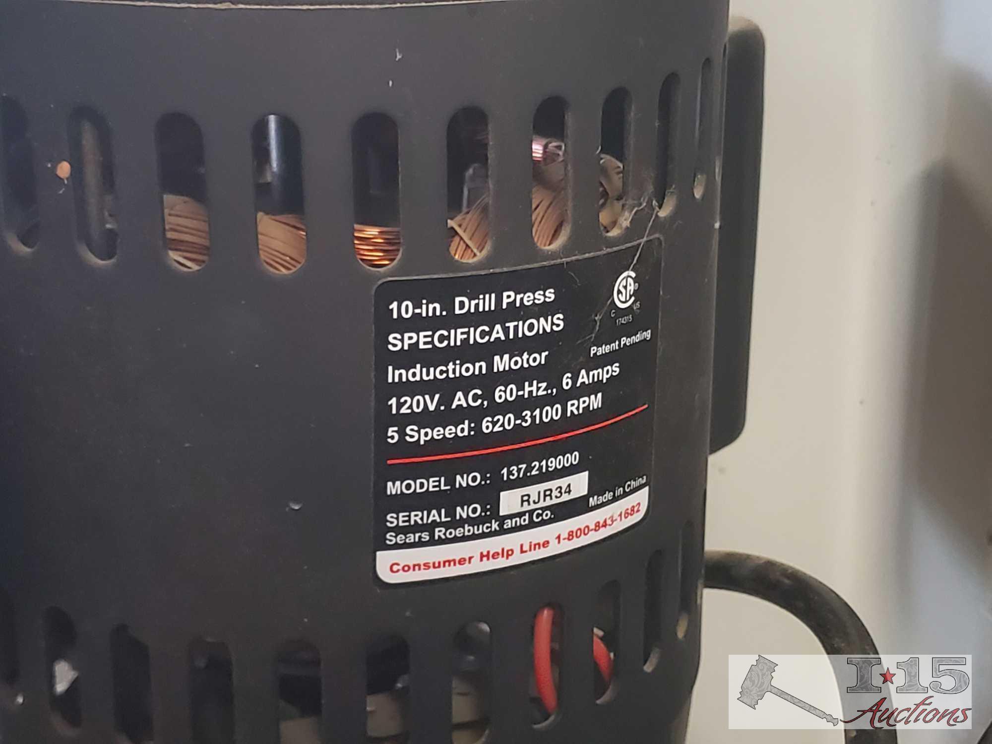 Craftsman 2/3 HP 10" Drill Press with Laser Trac