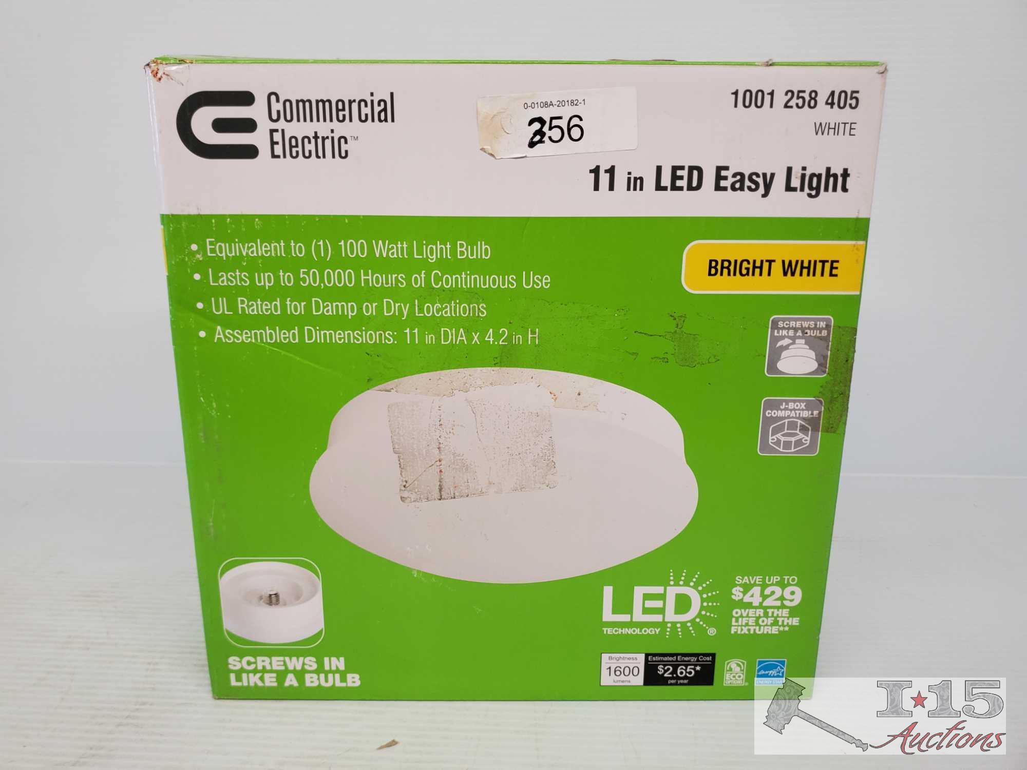 Eight Various Sized LED light fixtures