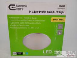 Eight Various Sized LED light fixtures