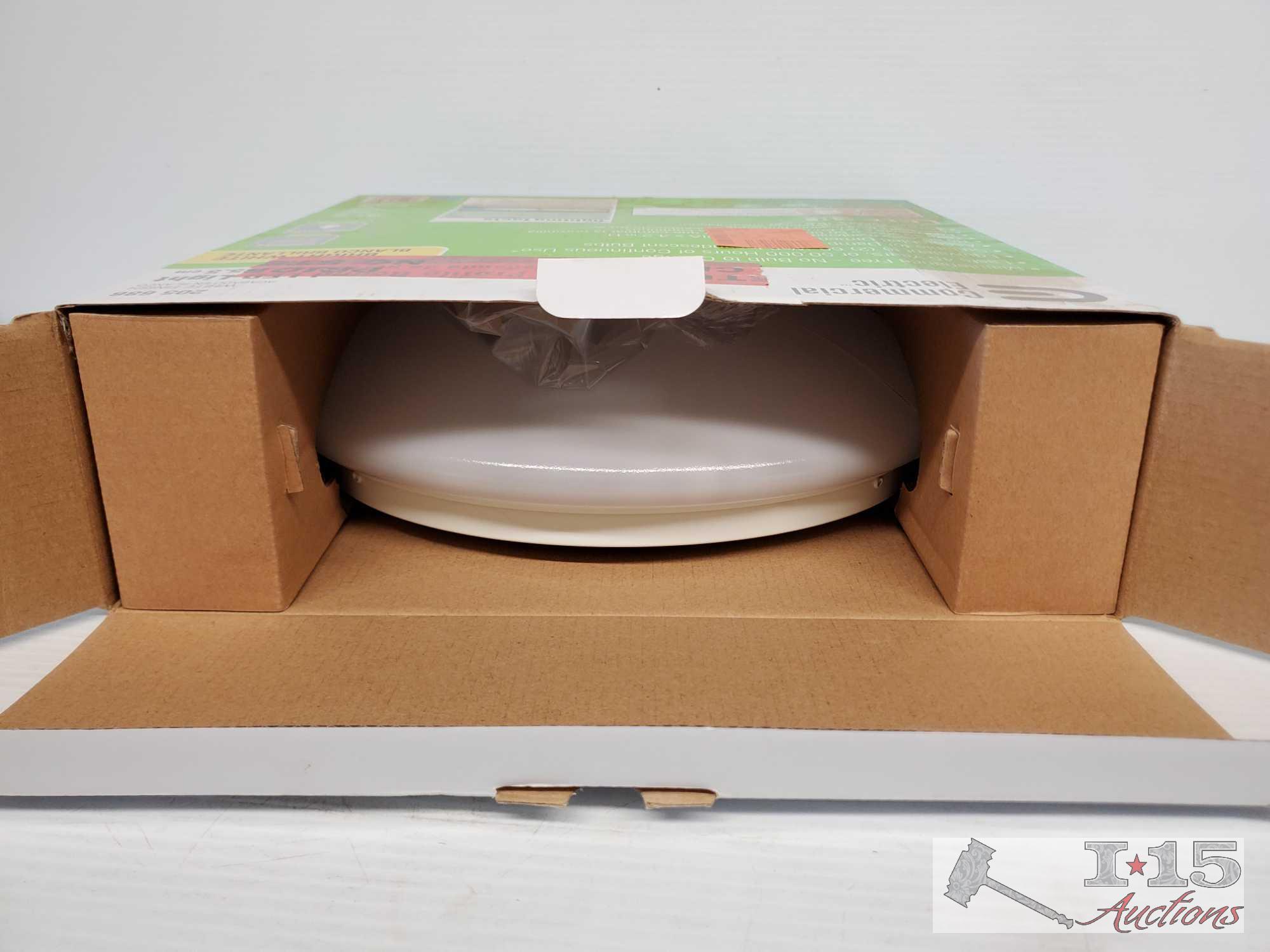 Eight Various Sized LED light fixtures