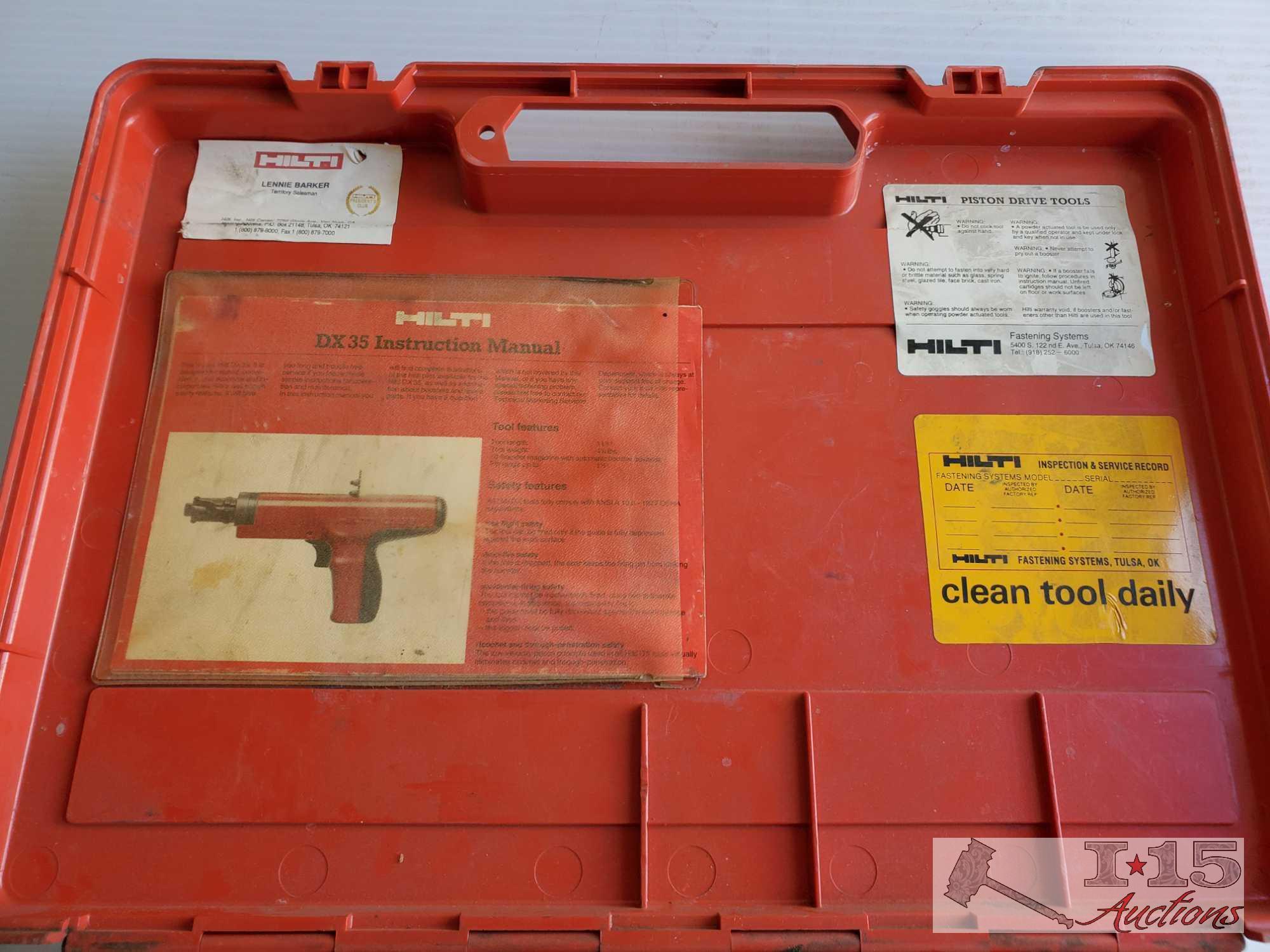 Hilti DX35 Powder Actuated Fastening System in Case