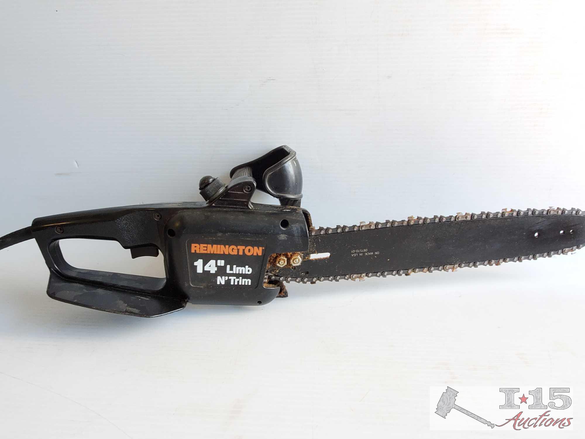 Remington 14" Limb n' Trim Chainsaw and Black & Decker Alligator