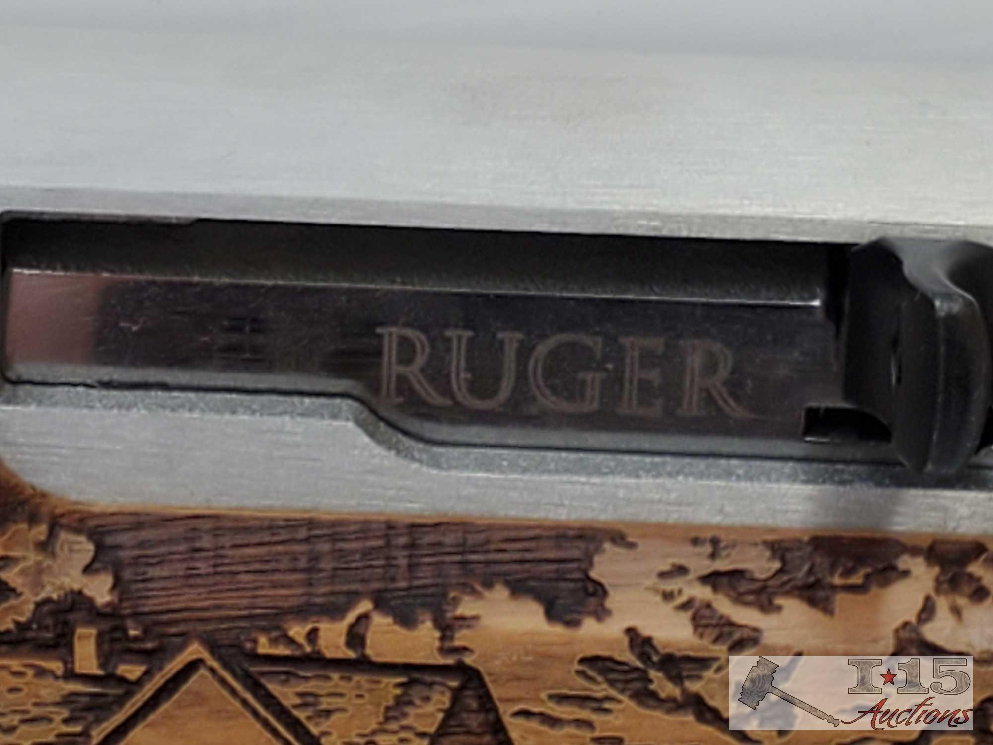 Ruger 10/22 .22lr "American Farmer" Wood Carved Rifle in Box