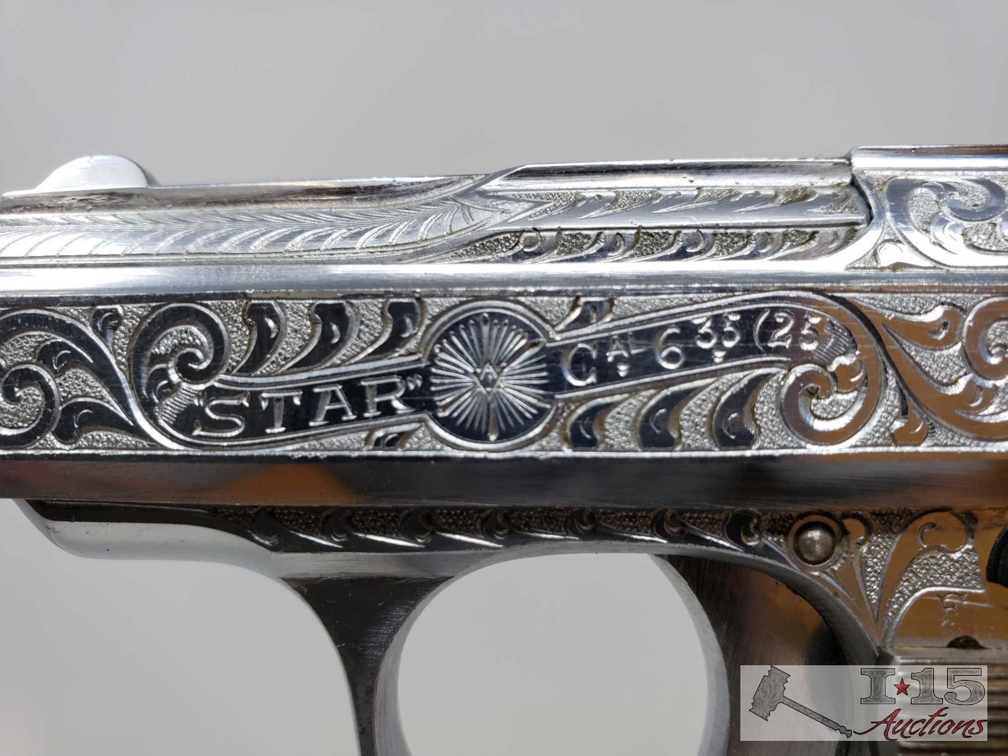 Star CO .25 cal with one magazine Engraged